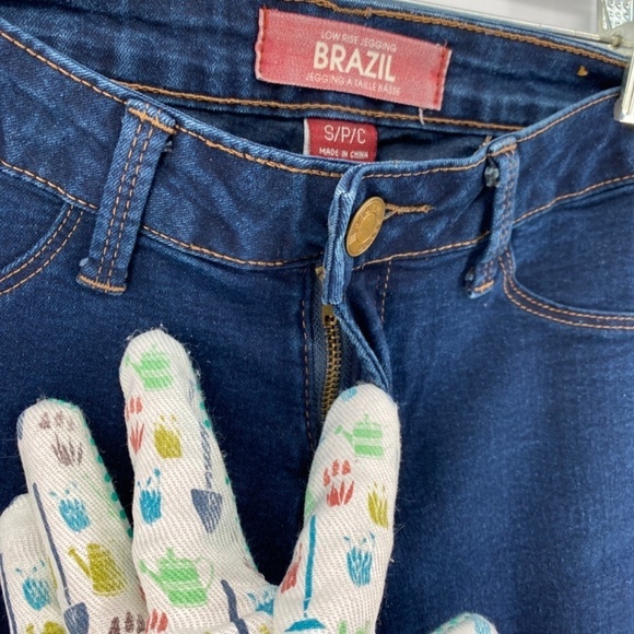 Brazil Jeans Womens Size Small Low Rise Jeggings Blue Denim Stretchy Zip Button - Picture 11 of 12